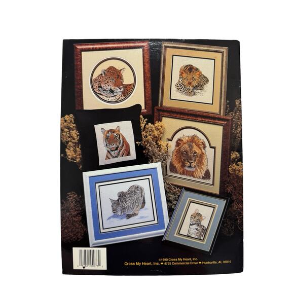 Vintage Big Cats Cross Stitch Designs 1990 CSB-58 Lion Tiger Leopard Cheetah - Picture 4 of 4